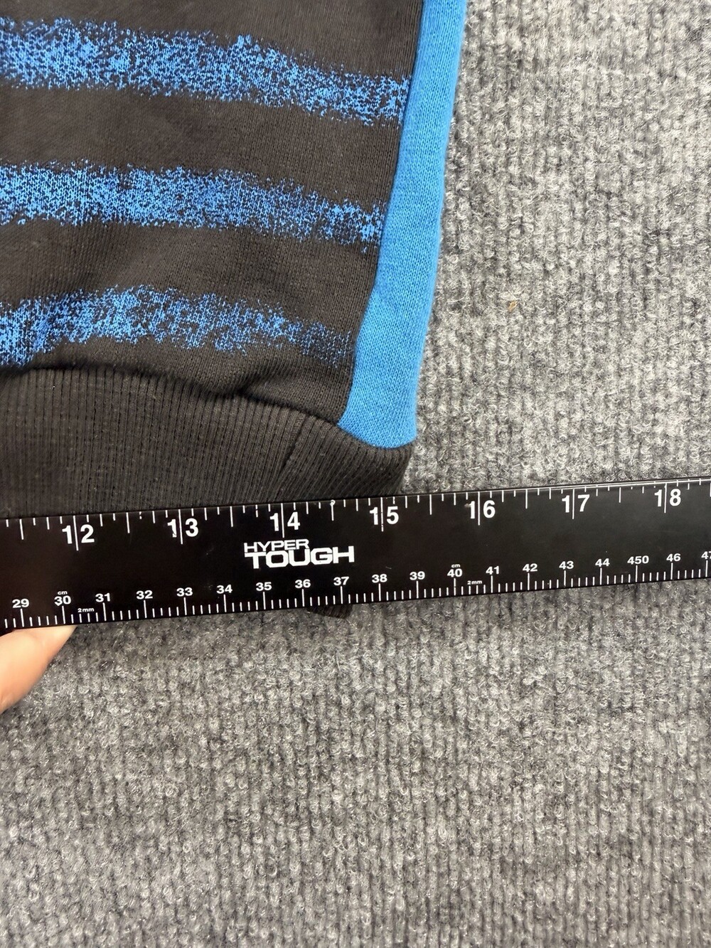 Vtg 90s Maneuvers Deadstock Boys L Sweatshirt 1/4 Zip Black Blue Colorblock NWT - Picture 9 of 16